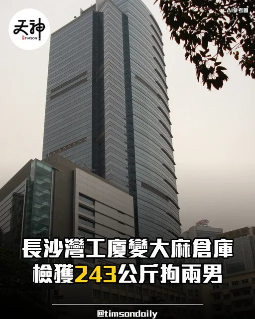 長沙灣工廈變大麻倉庫檢獲243公斤拘兩男
