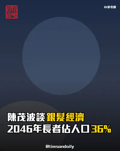 陳茂波：銀髮經濟讓長者有更好生活選擇