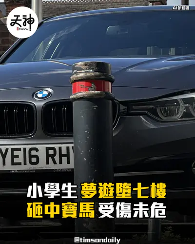 湖南衡陽小學生夢遊墮樓砸中寶馬受傷