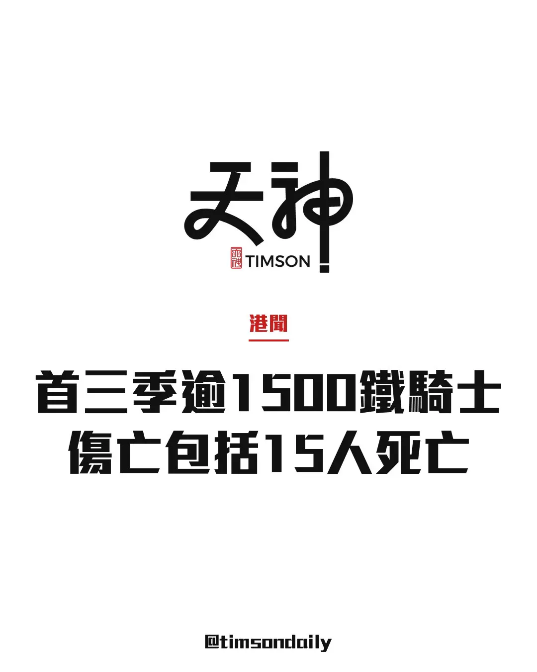 運輸署：今年首三季逾1500名電單車司機交通意外傷亡 包括15人死亡