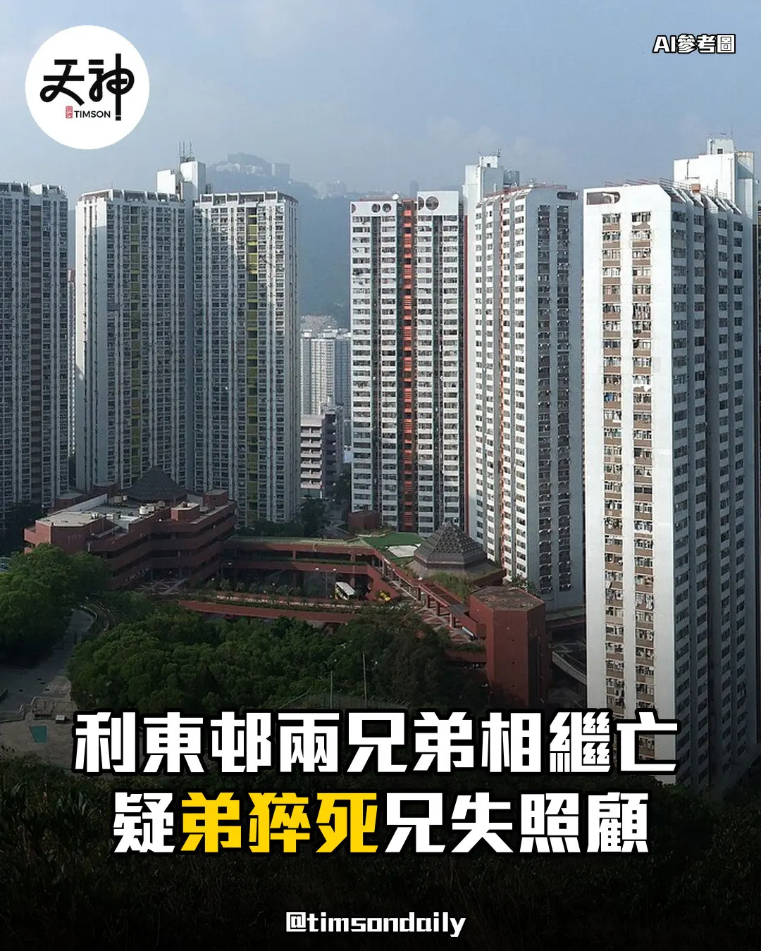 利東邨雙屍案兄弟內情疑弟先亡兄失照顧