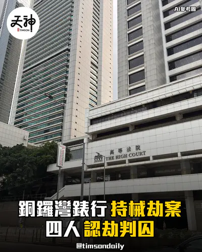 銅鑼灣錶行持械劫案四人認劫判囚