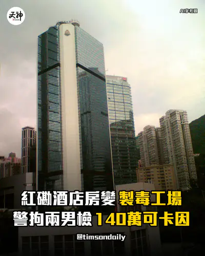 紅磡酒店房變製毒工場 警拘兩男檢140萬可卡因