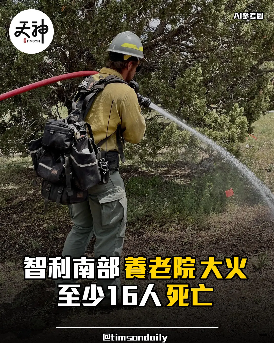 智利南部Pitrufquén附近長者護理院大火至少16人死亡